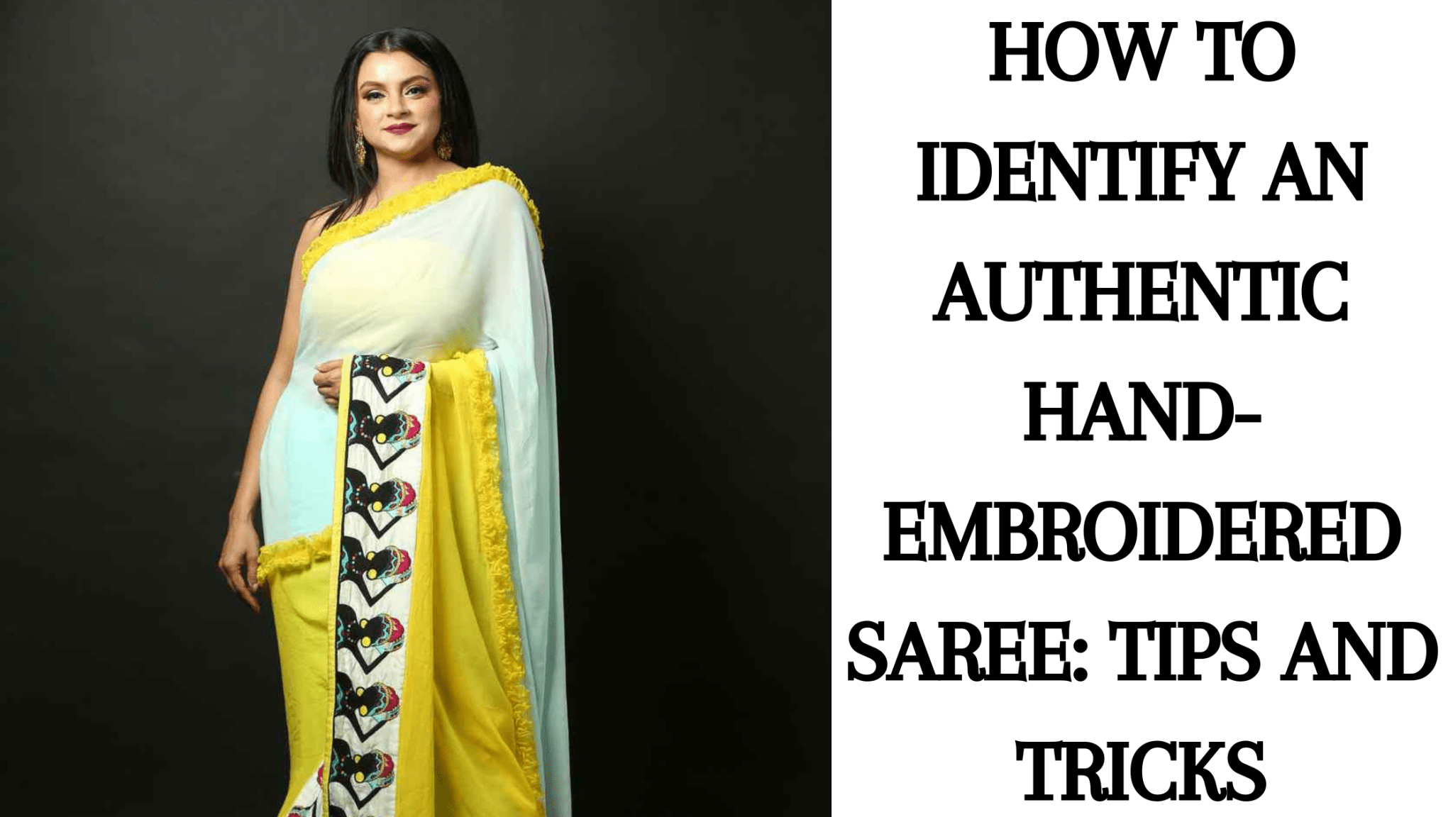 How to Identify an Authentic Hand-Embroidered Saree: Tips and Tricks - Anvi Couture