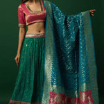 Pink and Green Lehenga