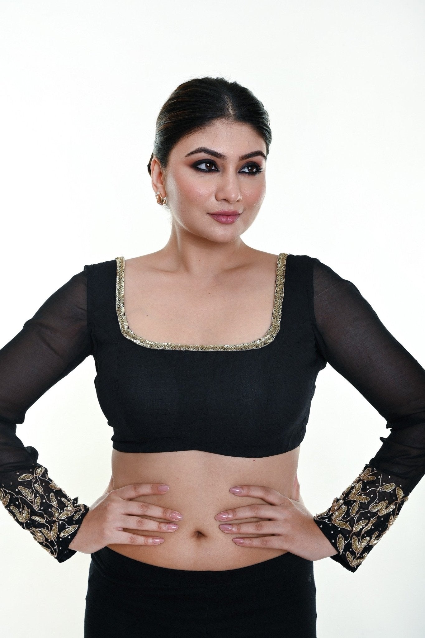 Black Full Sleeves Blouse