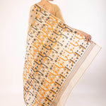 Cream Cotton Pure Dhakai Jamdani Saree with All Over Motifs - Anvi Couture