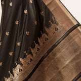 Black Katan Banarasi Saree
