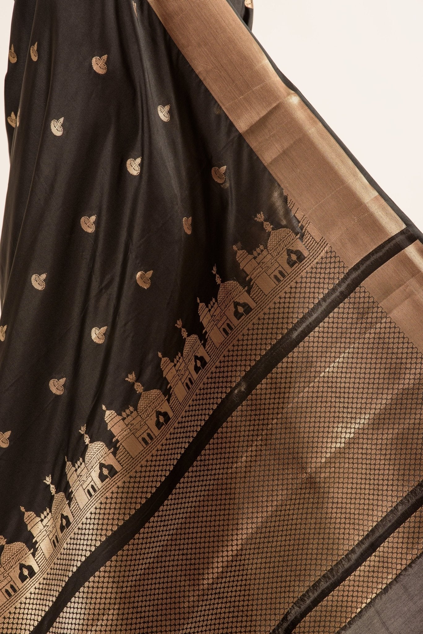 Black Katan Banarasi Saree
