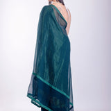 Green Jimmy Choo Saree With Stone Work - Anvi Couture