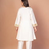 Off White Co - Ordset by Multicolor Embroidered Patchwork - Anvi Couture