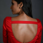 Festive wear women's blouse with chic strappy back closure and intricate detailing