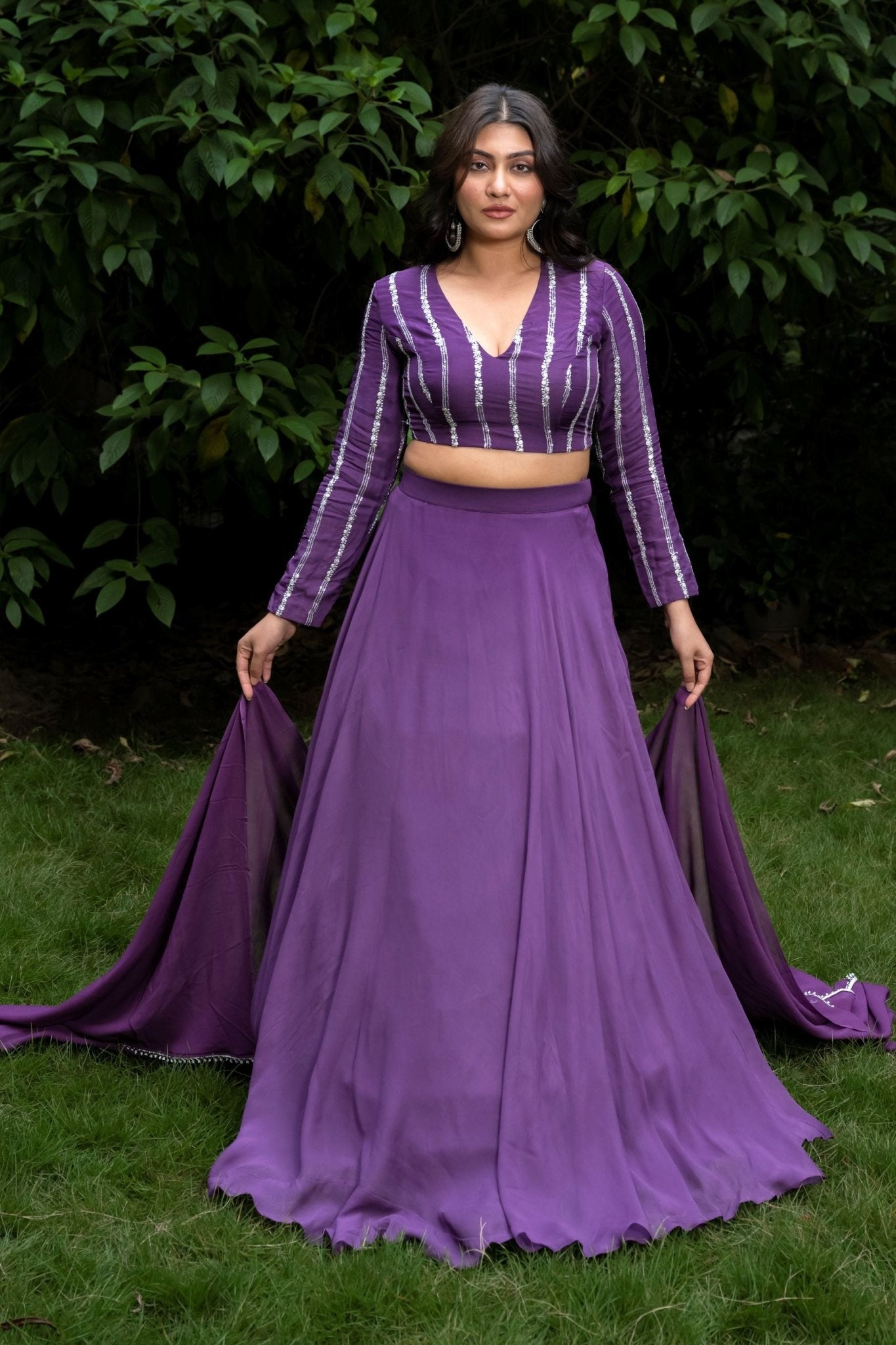 strapless open back dress Buy Purple Lehenga for Women – Designer Collection