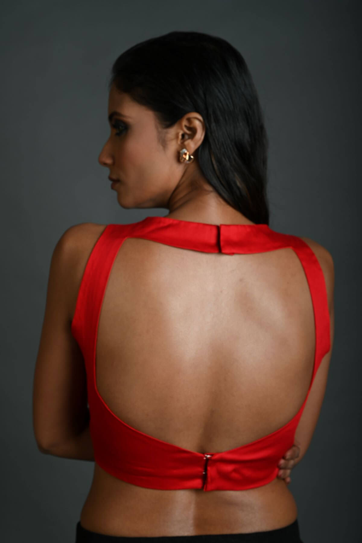 Red Sleeveless Halter Top - Cotton - Women's Summer Clothing