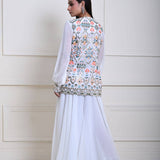 White Sharara Set