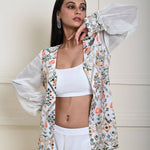 White Sharara Set