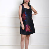 Black Floral Mini Dress