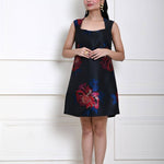 Black Floral Mini Dress