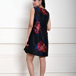 Black Floral Mini Dress
