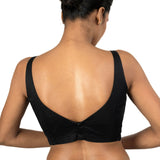 Black Sweetheart necline Blouse With U Back Clouser - image 4
