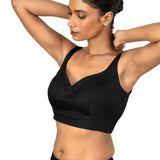 Black Sweetheart necline Blouse With U Back Clouser - image 3