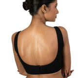Black Broad U Neckline Sleeveless Blouse - image 4