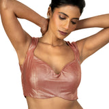 Peach Sleeveless Tissue Blouse with Sweetheart Neckline - image 2