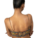 Kalamkari Multicolor Cotton Printed Spaghetti Blouse - image 4