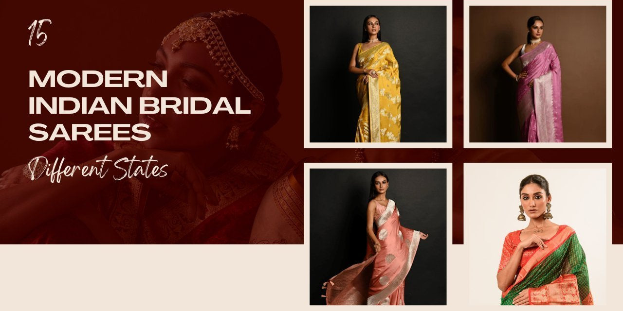 15 Modern Indian Bridal Sarees from Different States - Anvi Couture