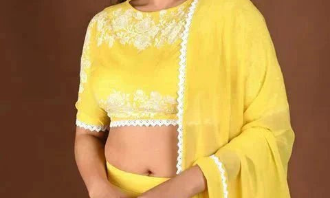 Top Trending Plain Simple Lehenga Designs for Haldi Ceremony 2026 - Anvi Couture