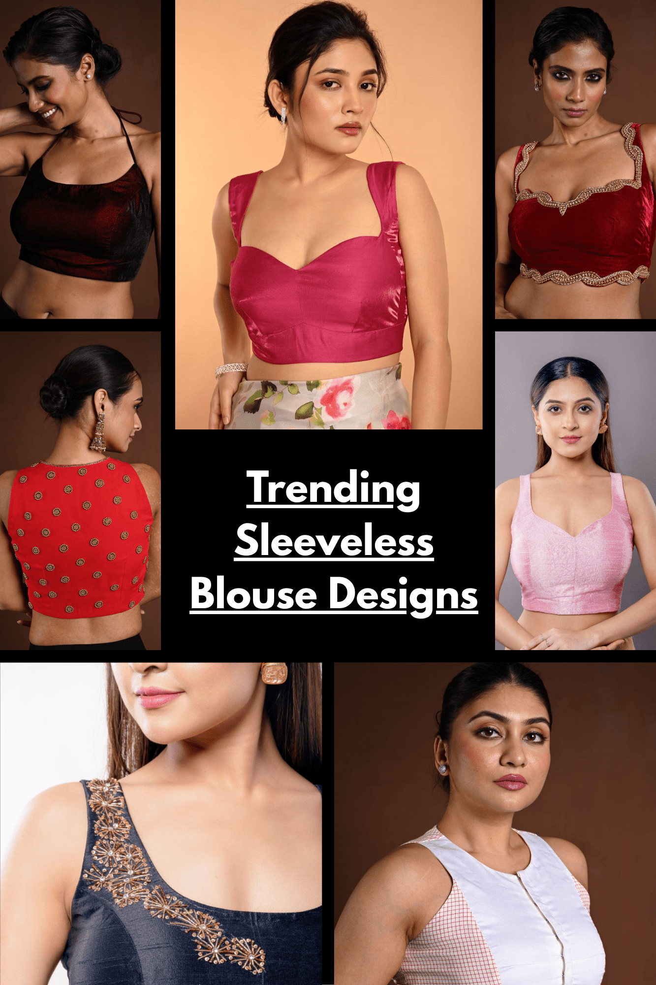 Trending Sleeveless Blouse Designs - Anvi Couture