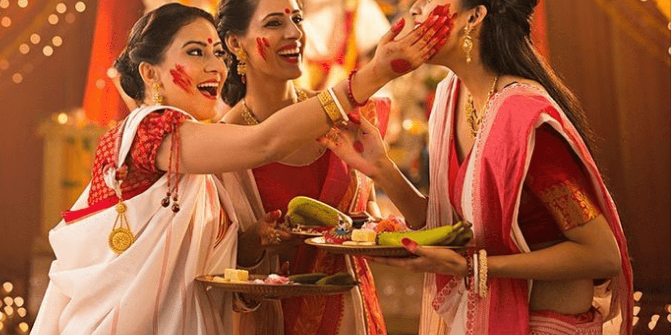 Best Blouse Designs to Pair with Red Sarees for Sindoor Khela - Anvi Couture