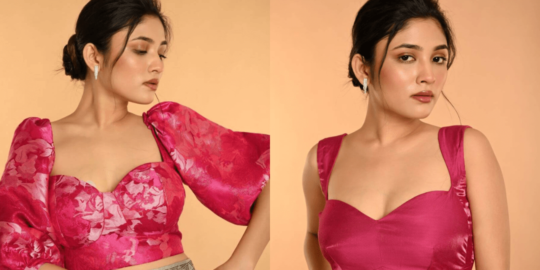 Best Blouse Designs to Pair with a Sequin Saree - Anvi Couture