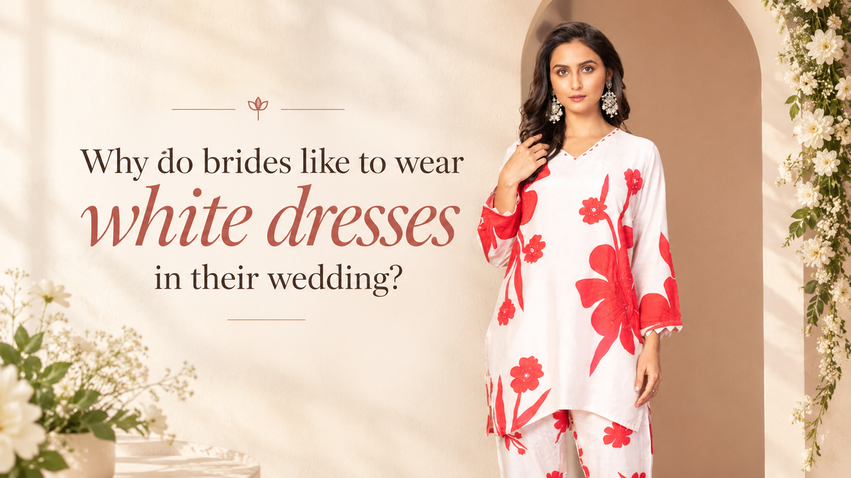 Why do brides like to wear white dresses in their wedding