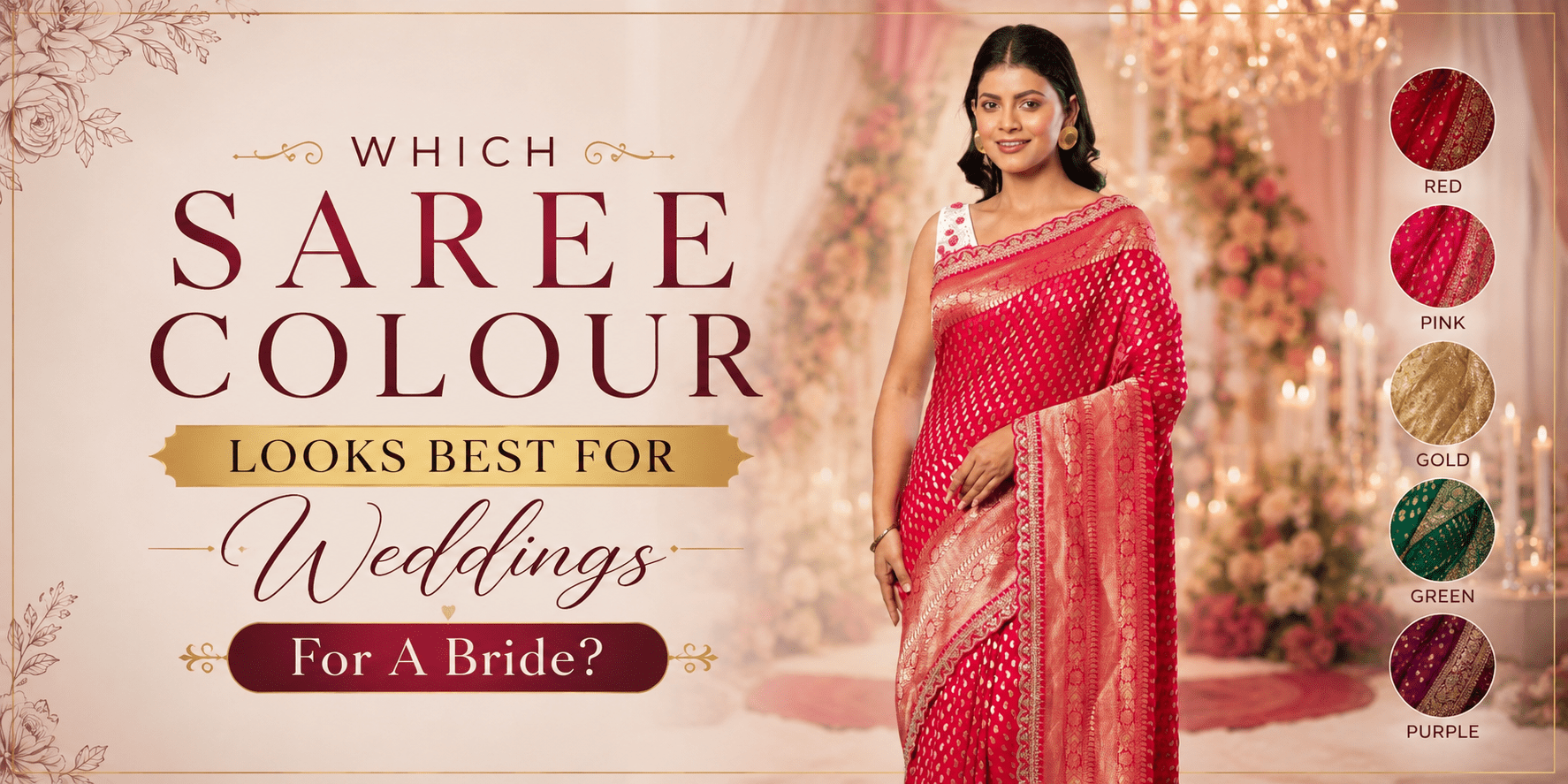 Which Saree Colour Looks Best For Weddings For A Bride? - Anvi Couture
