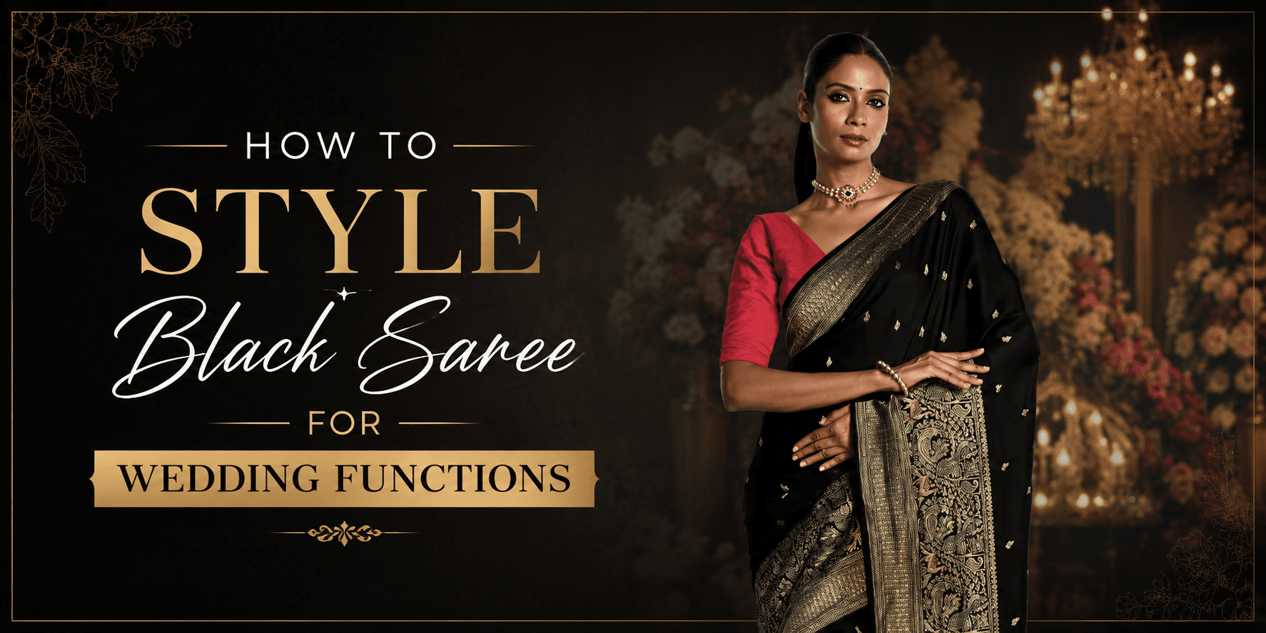How To Style Black Saree For Wedding Functions - Anvi Couture