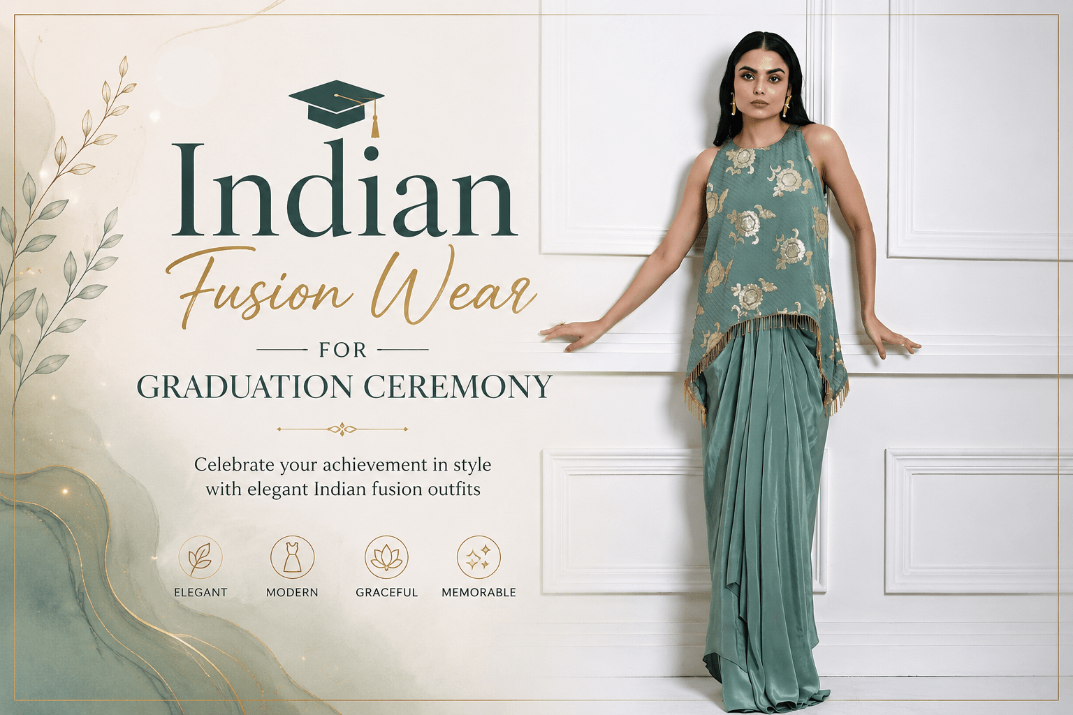 Indian Fusion Wear for Graduation Ceremony - Anvi Couture
