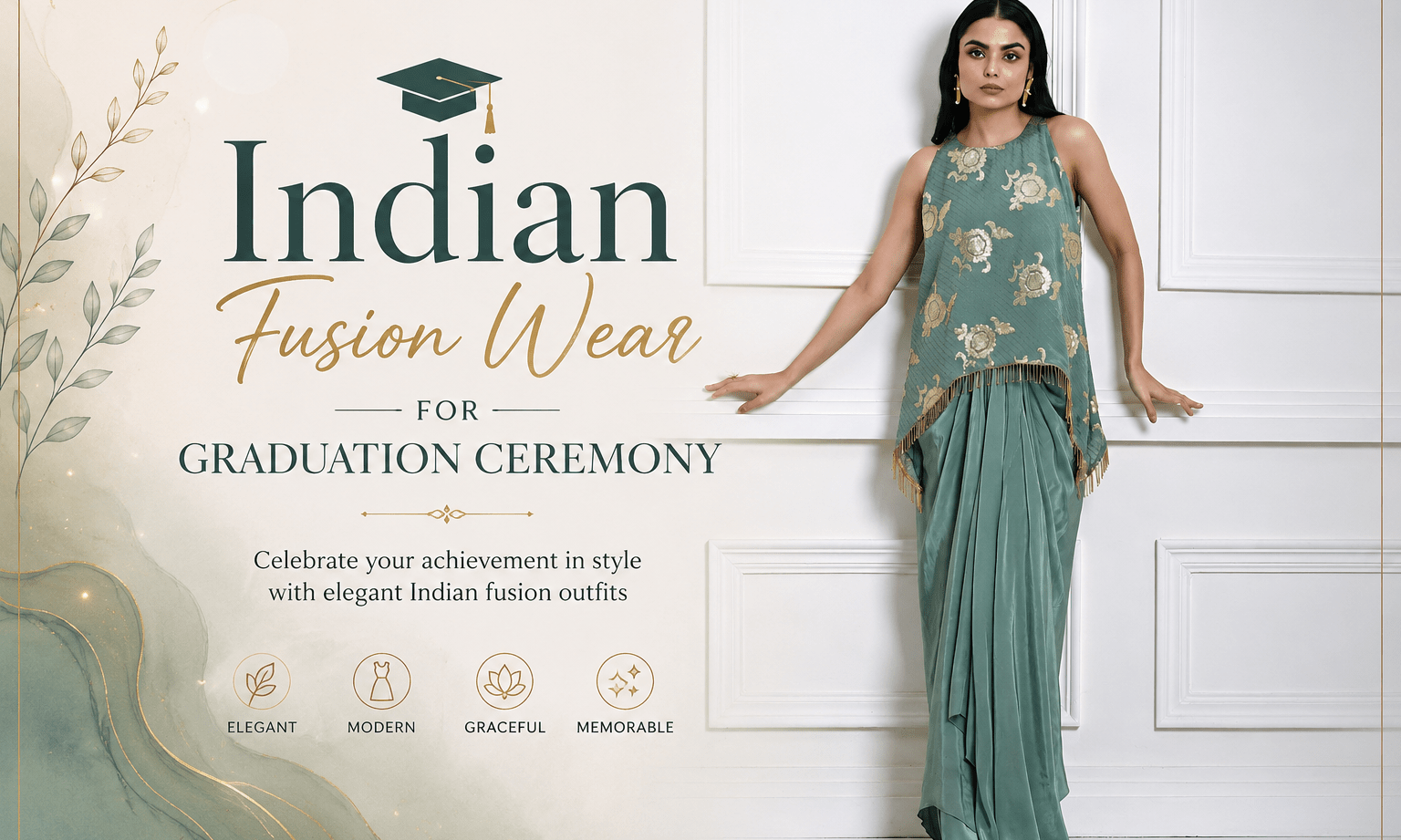 Indian Fusion Wear for Graduation Ceremony - Anvi Couture
