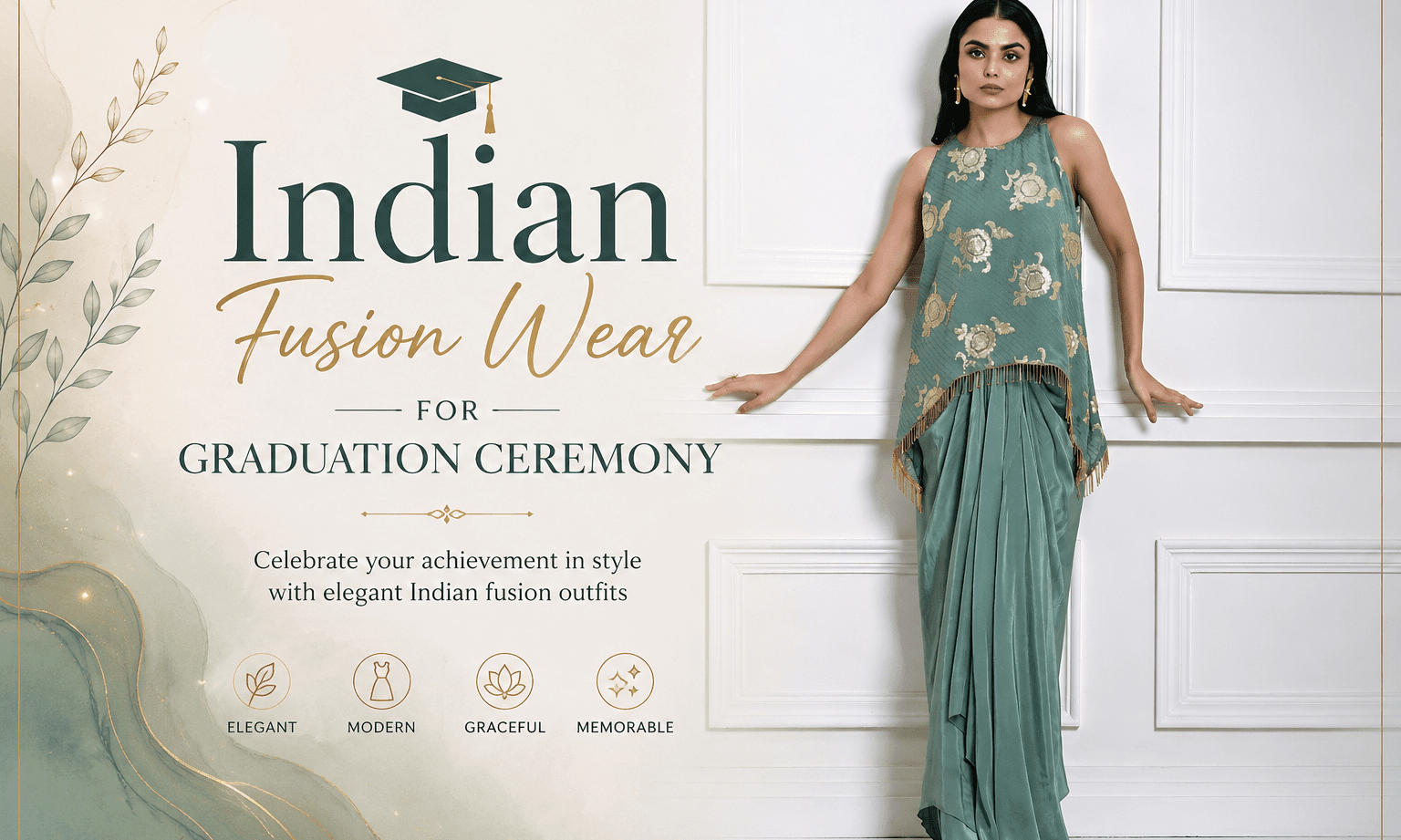 Indian Fusion Wear for Graduation Ceremony - Anvi Couture