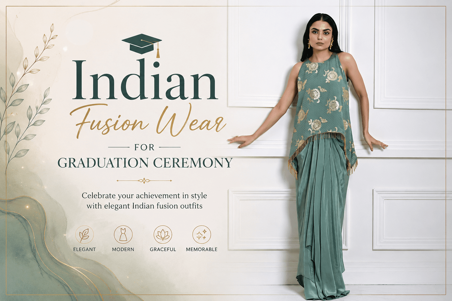 Indian Fusion Wear for Graduation Ceremony - Anvi Couture