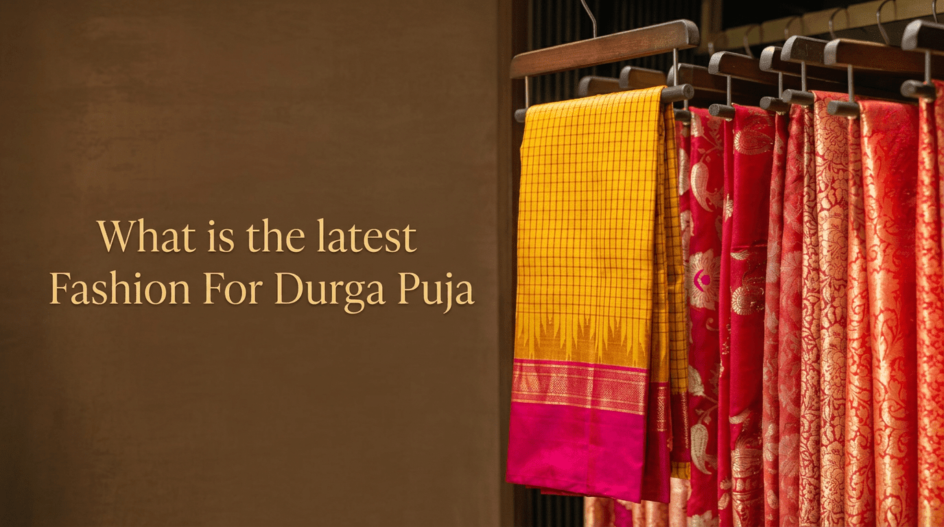 What is the latest Fashion For Durga Puja - Anvi Couture