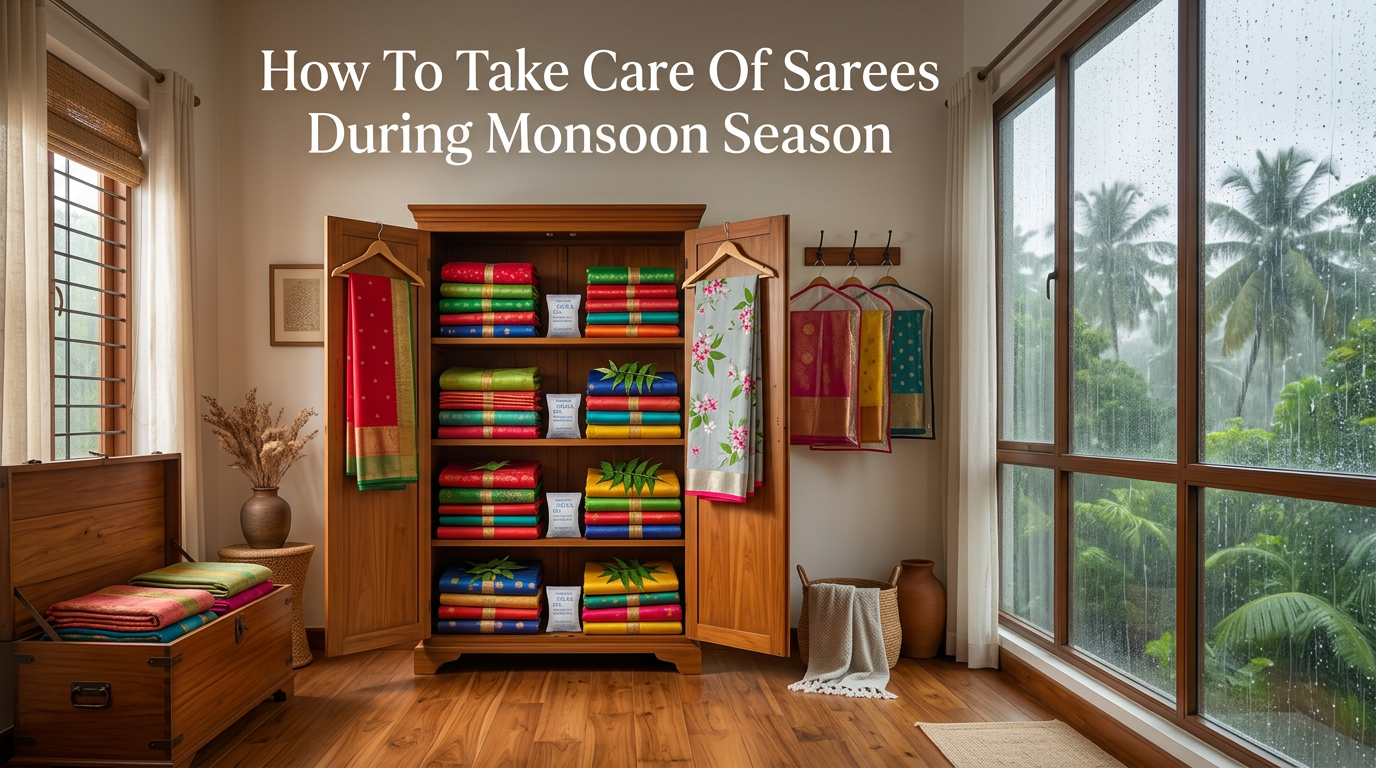 How To Take Care Of Sarees During Monsoon Season? - Anvi Couture