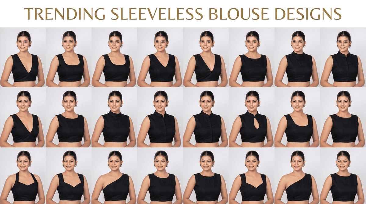 Trending Sleeveless Blouse Designs - Anvi Couture