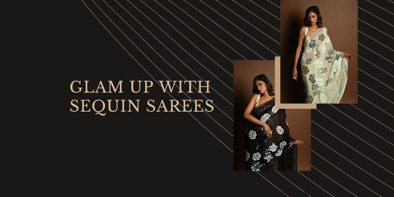 7 Sequin Sarees for a Stunning Night-Out, Your Guide to Glamour Look - Anvi Couture