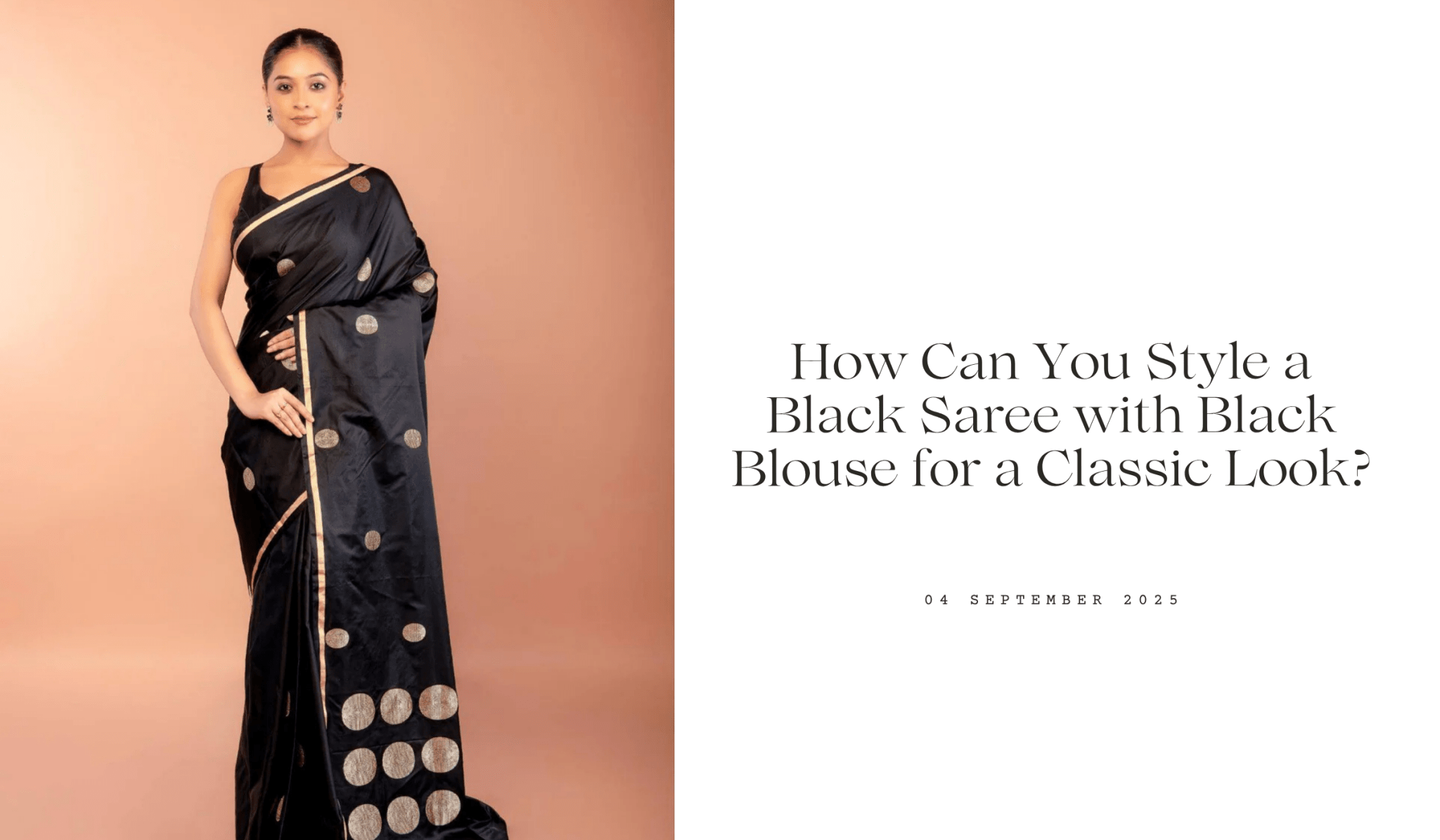 How Can You Style a Black Saree with Black Blouse for a Classic Look? - Anvi Couture
