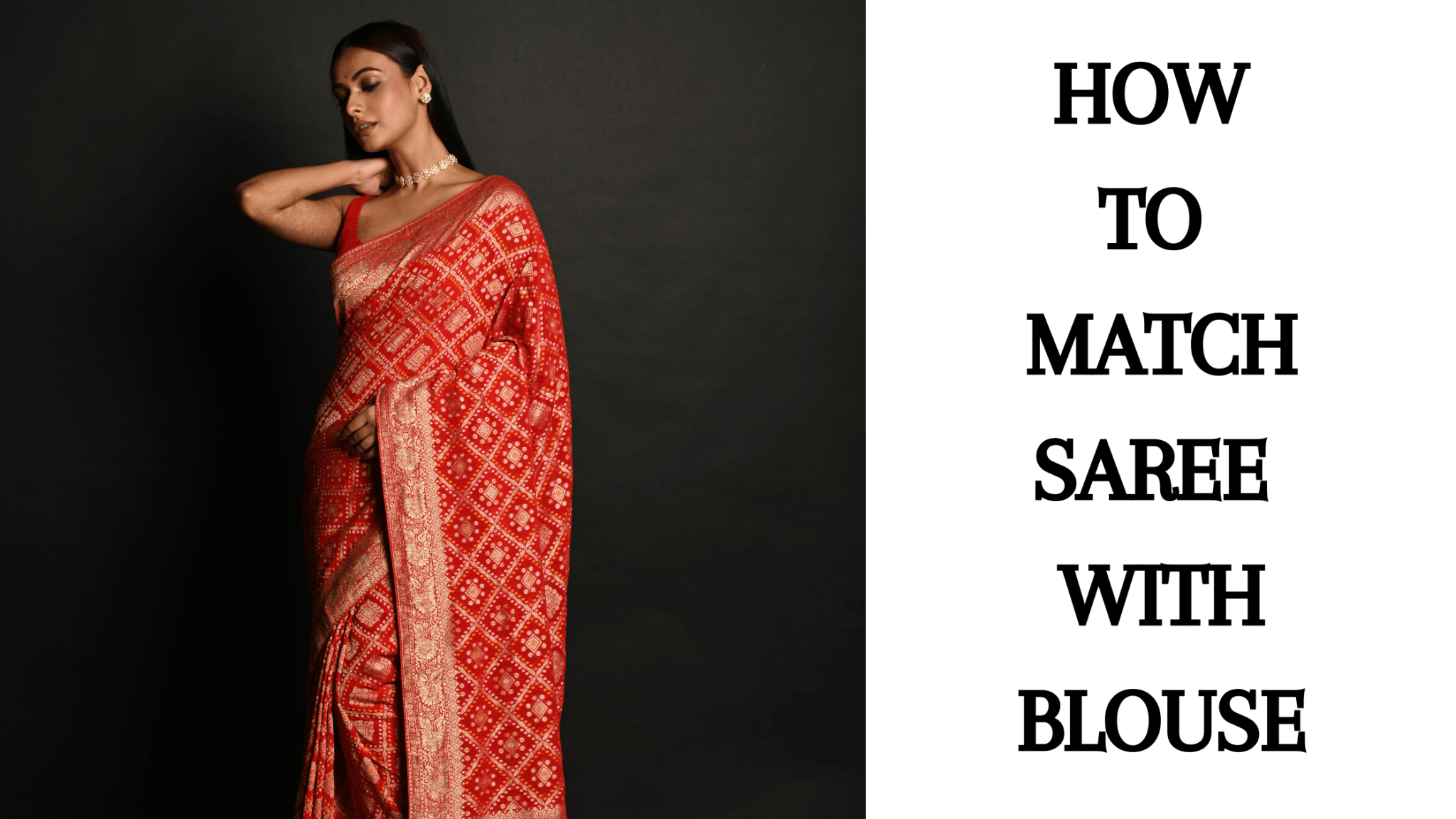 How to Match Saree with Blouse - Anvi Couture