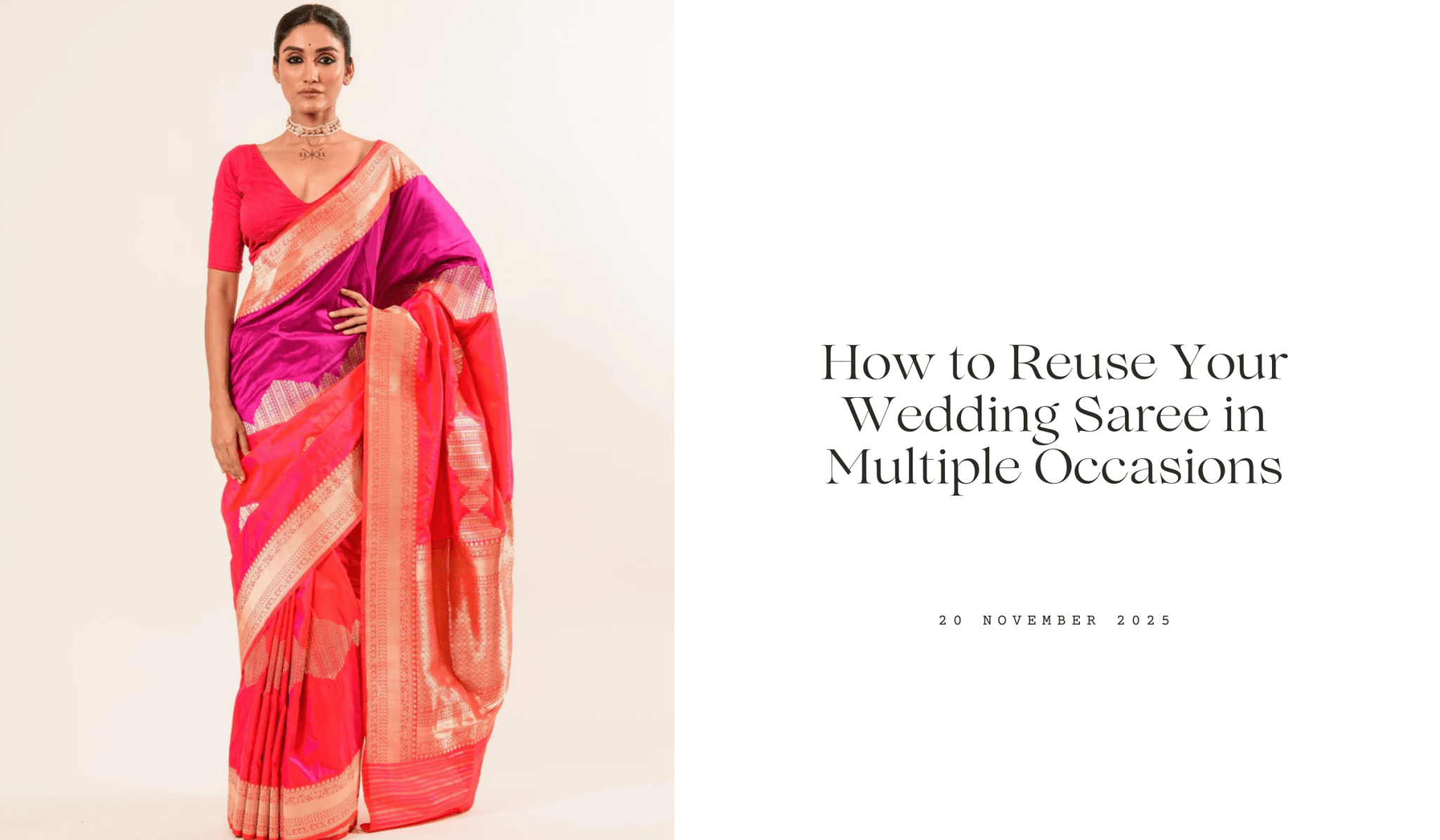 How to Reuse Your Wedding Saree in Multiple Occasions - Anvi Couture