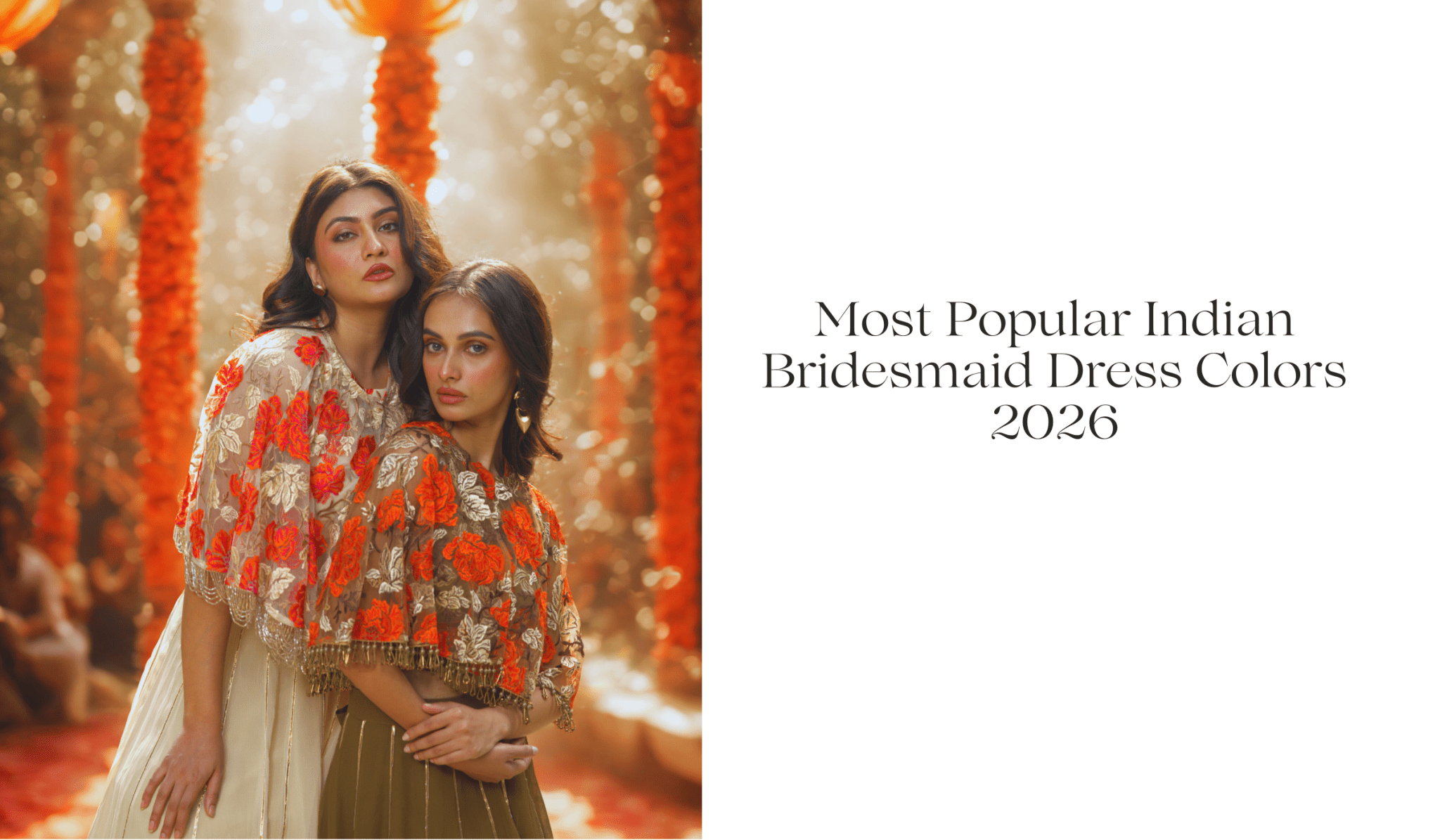 Most Popular Indian Bridesmaid Dress Colors 2026 - Anvi Couture