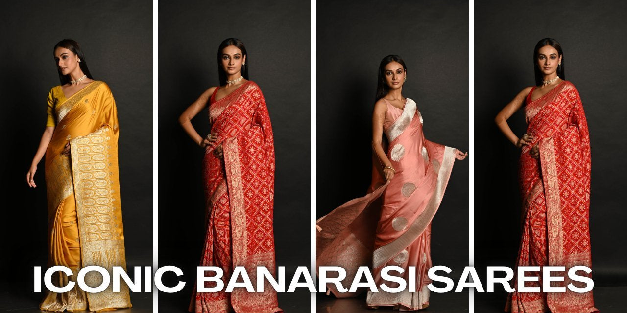 Why Banarasi Sarees Are Iconic? The Artistry and Tradition Behind Banarasi Silk Sarees - Anvi Couture