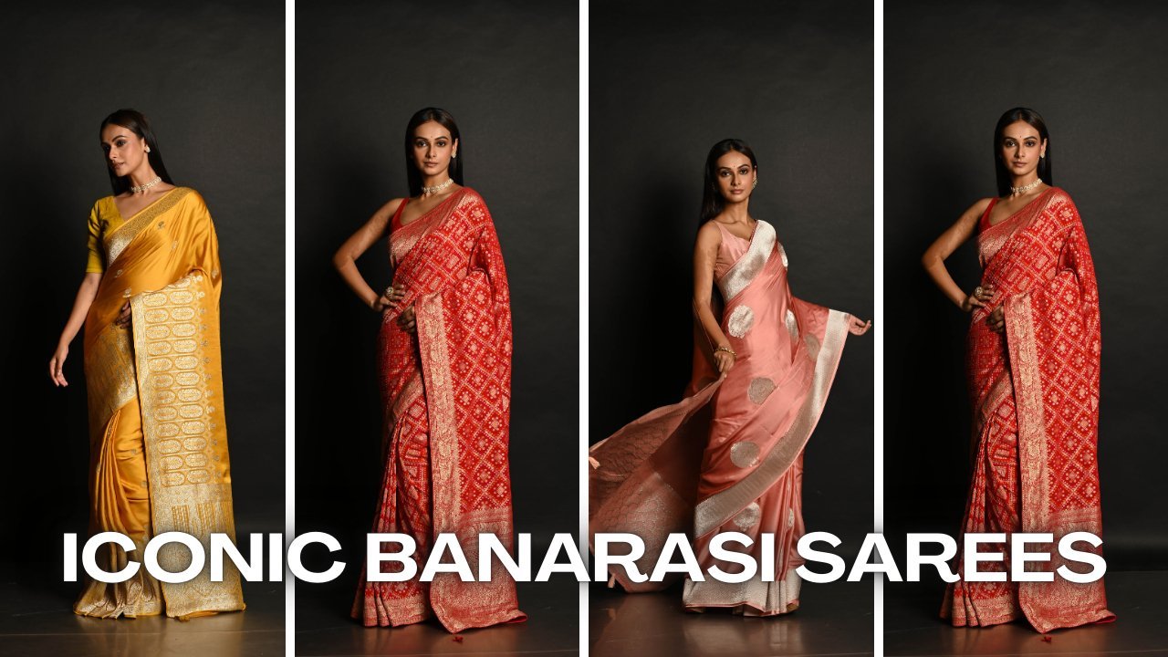 Why Banarasi Sarees Are Iconic? The Artistry and Tradition Behind Banarasi Silk Sarees - Anvi Couture