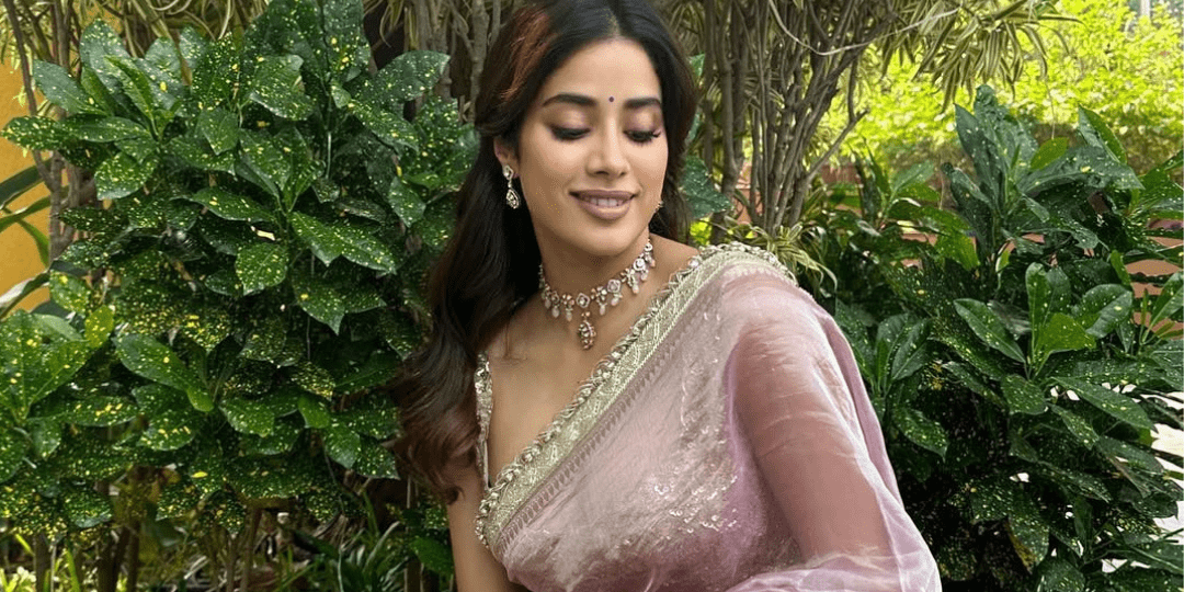 Janhvi Kapoor Tissue Saree Look - Anvi Couture