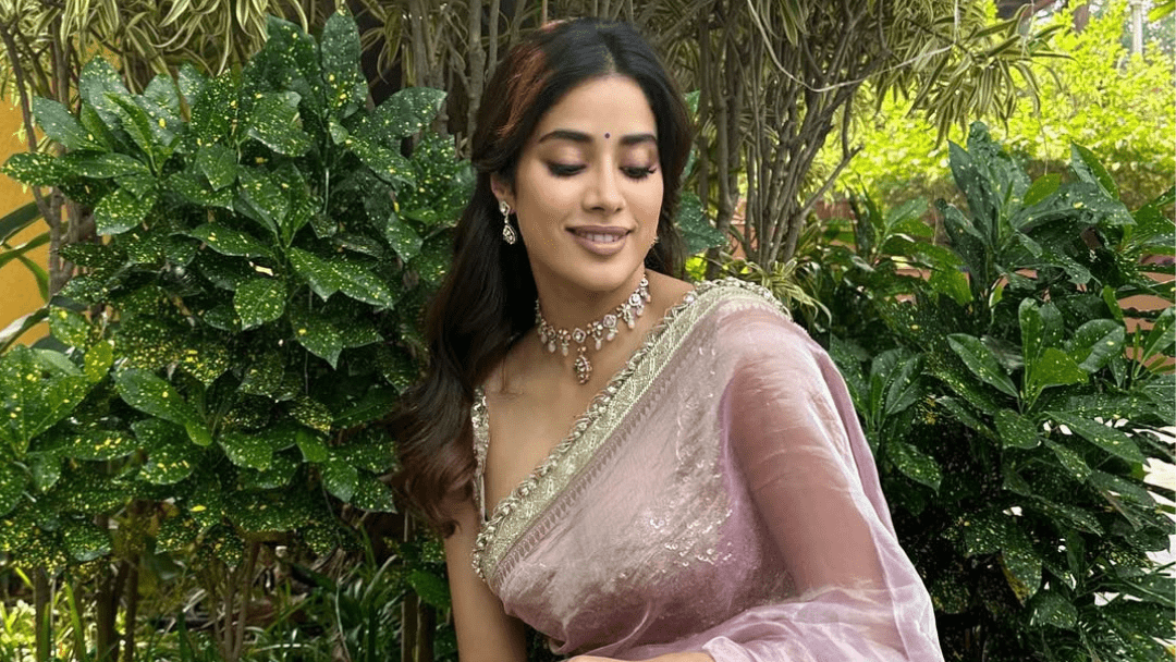 Janhvi Kapoor Tissue Saree Look - Anvi Couture