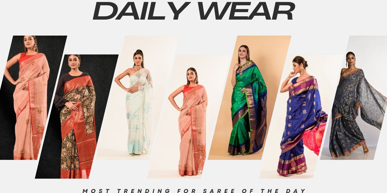 15 Most Trending Choices for Daily Wear Saree - Anvi Couture
