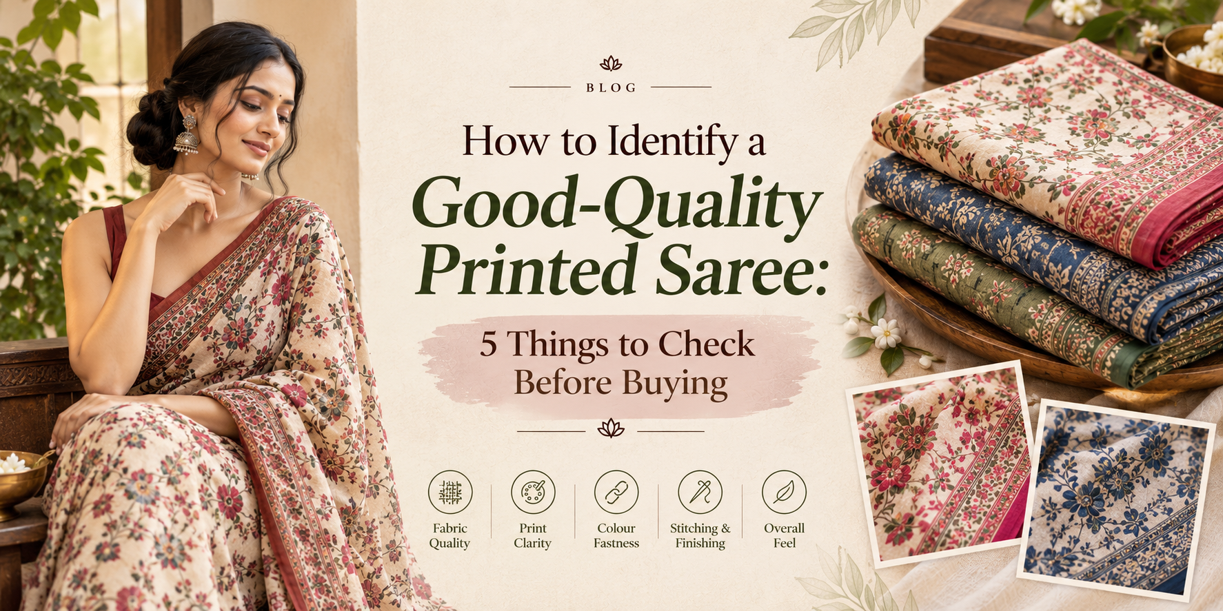 How to Identify a Good-Quality Printed Saree: 5 Things to Check Before Buying