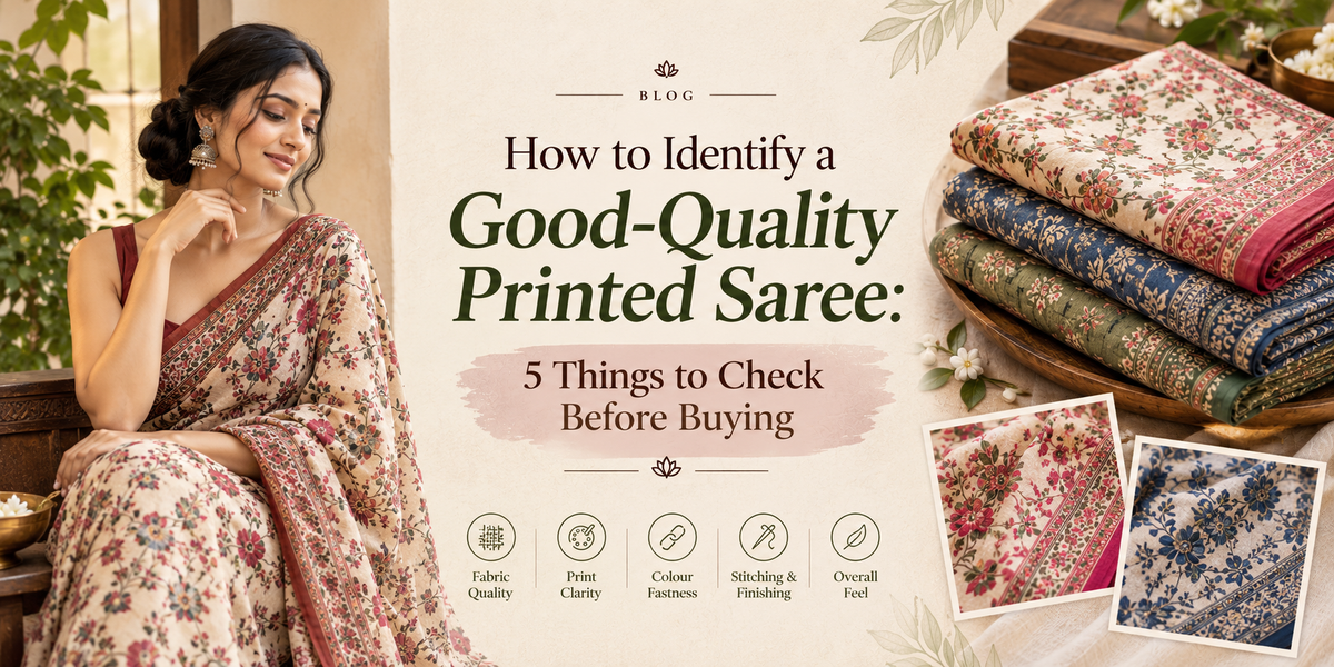 How to Identify a Good-Quality Printed Saree: 5 Things to Check Before Buying