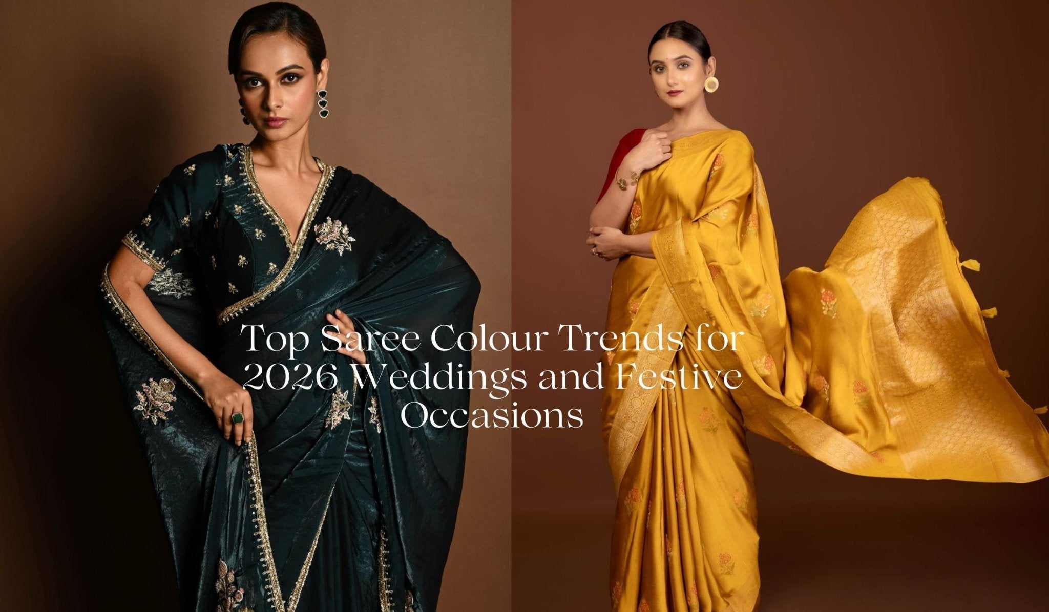 Top Saree Colour Trends for 2026 Weddings and Festive Occasions - Anvi Couture