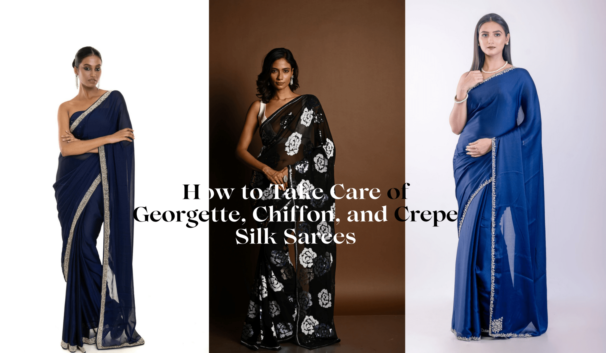 How to Take Care of Georgette, Chiffon, and Crepe Silk Sarees - Anvi Couture